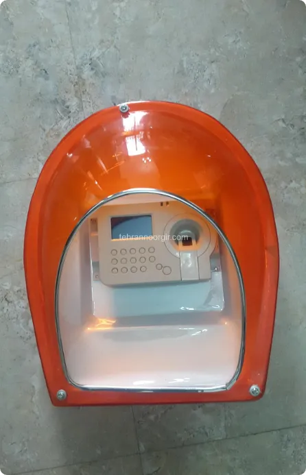 کیوسک تلفن پلاستیکی نارنجی